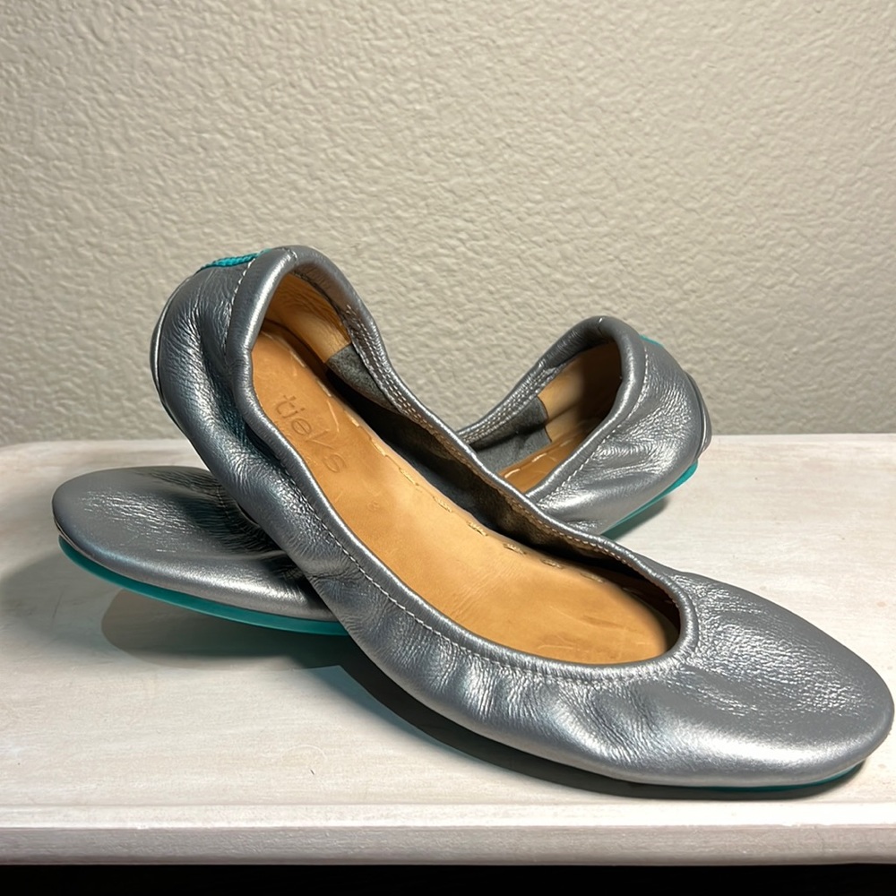 Tieks metalic pewter ballet flats